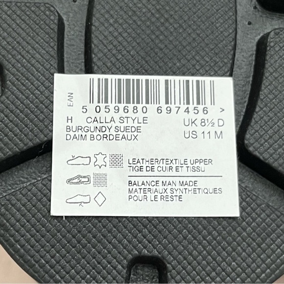 Clarks Suede Calla Flats Loafers-Maroon/Burgundy-Women’s 11-Comfort-Nurse-Office - Picture 10 of 10